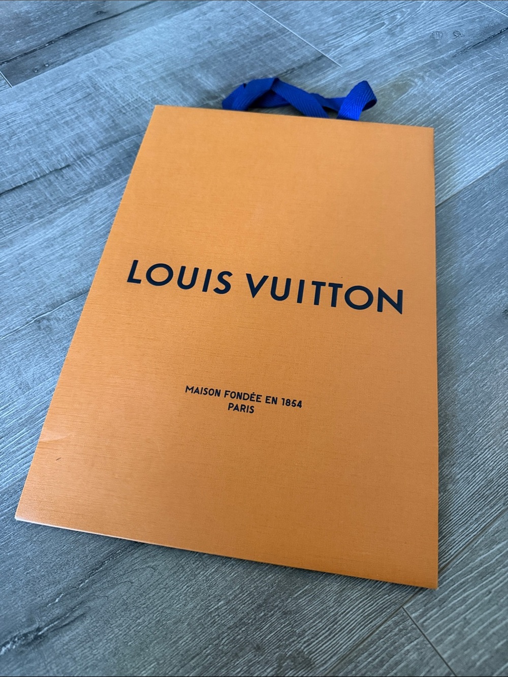 Louis Vuitton Orange Shopping Gift Bag 14.5” x 9.5” x 5.5”